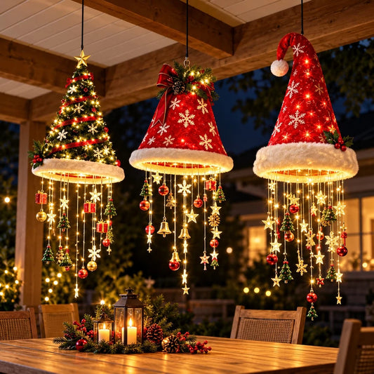 Verlichte Kerstmuts Hangdecoratie – DIY Pakket om Zelf te Maken