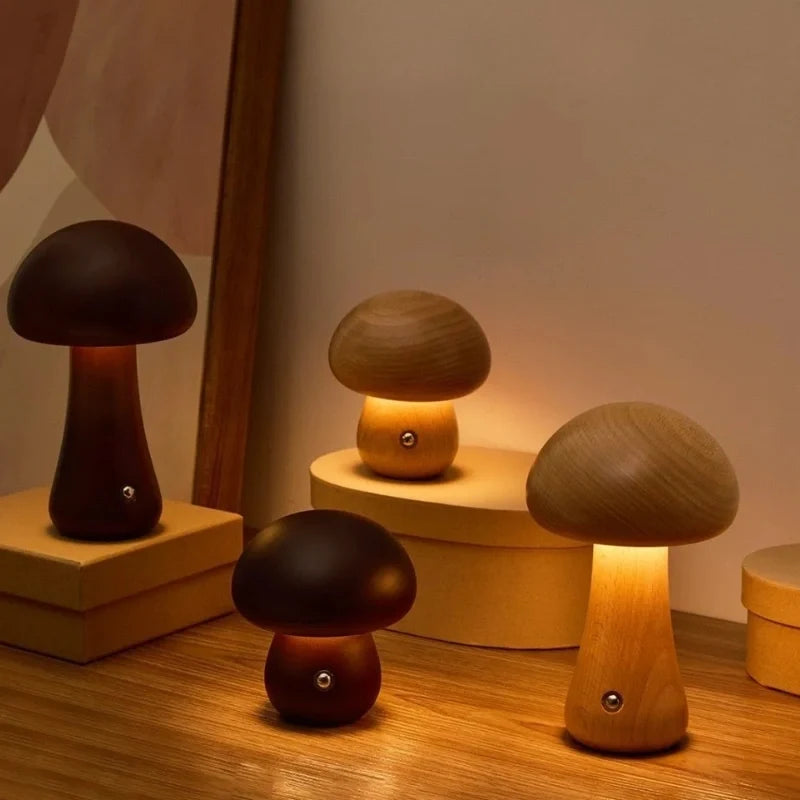 Lumishroom™ Houten tafellamp