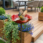 Tuinbloem |  Metalen Vogel en Bijenbad