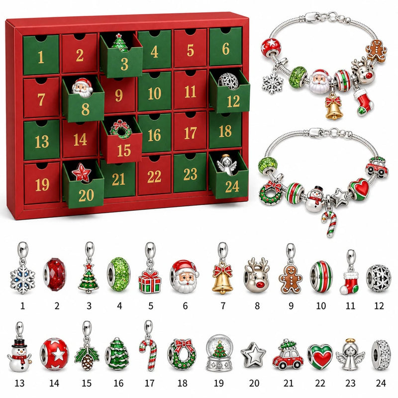 🎄 Kerst Armbandkalender – 24 Dagen een Nieuw Kerstsieraadje Uitpakken