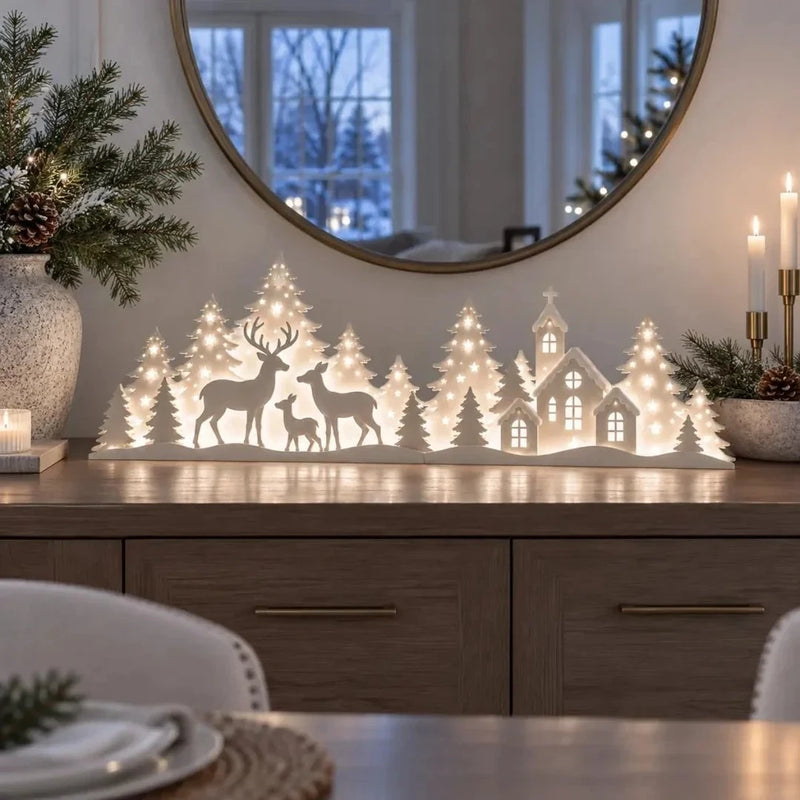 Verlicht Rendier Dorp | Magische Kerstsfeer in Huis