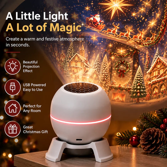 🔥🎄 Magical Christmas Projection Night Light – Transform Any Room Into A Holiday Wonderland