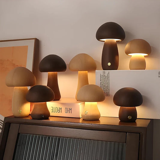 Lumishroom™ Houten tafellamp