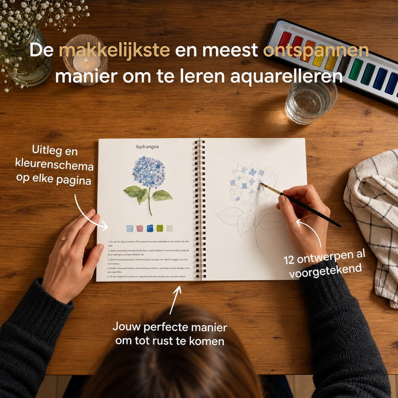 Voorgetekend Aquarel Werkboek