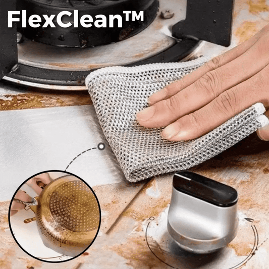 FlexClean staaldoekje maakt fornuis schoon
