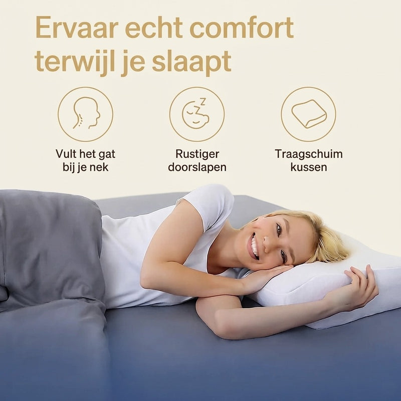 Ergonomisch Kussen | Nooit meer wakker met een stijve nek of dode arm