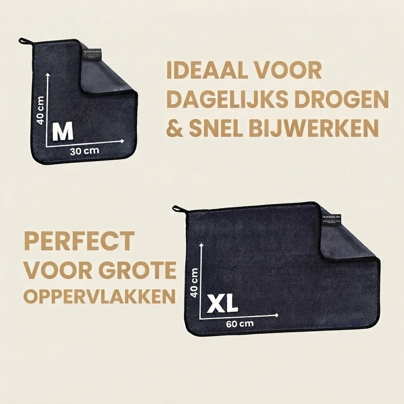 Shiny Droogdoek – Glasheldere douche zonder schrobben