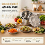 3-in-1-roestvrij stalen set met raspkom en vergiet