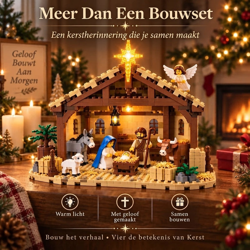 Bouw het Kerstverhaal – Verlichte Kerststal Bouwset