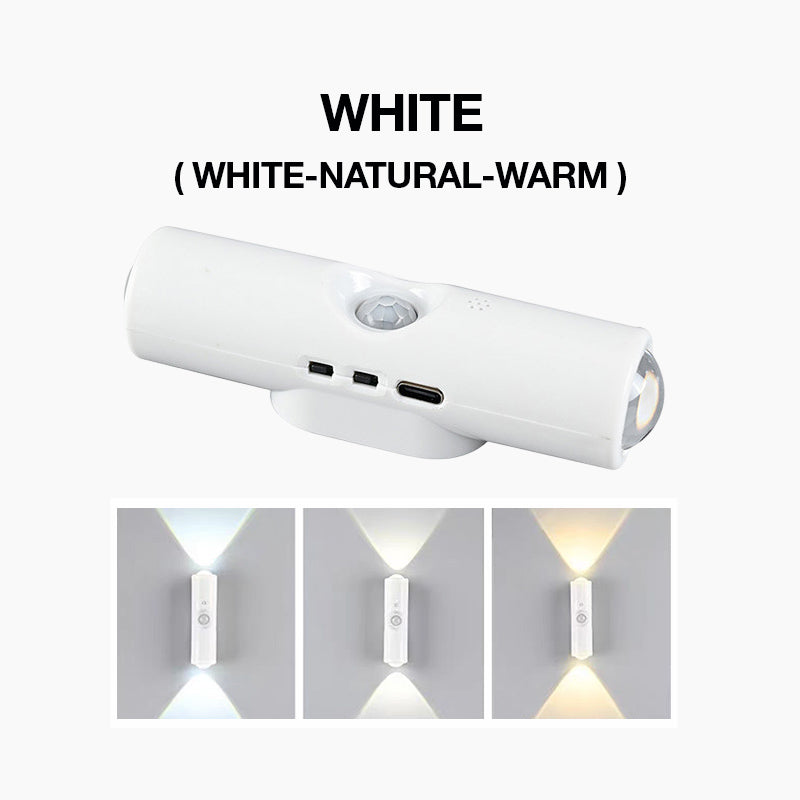 Smart LED Motion Sensor Night Light, Dimmable RGB Color Changing Wall Lamp, USB Rechargeable Gradient Magnetic Stick-on Ambient Light for Bedroom, Hallway, Entryway Home Lighting Decor Accessories
